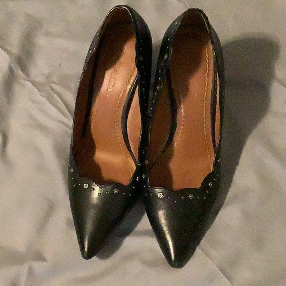 Coach leather heels - size 7